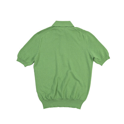 GRAN SASSO コットン100% 半袖ニットポロシャツ