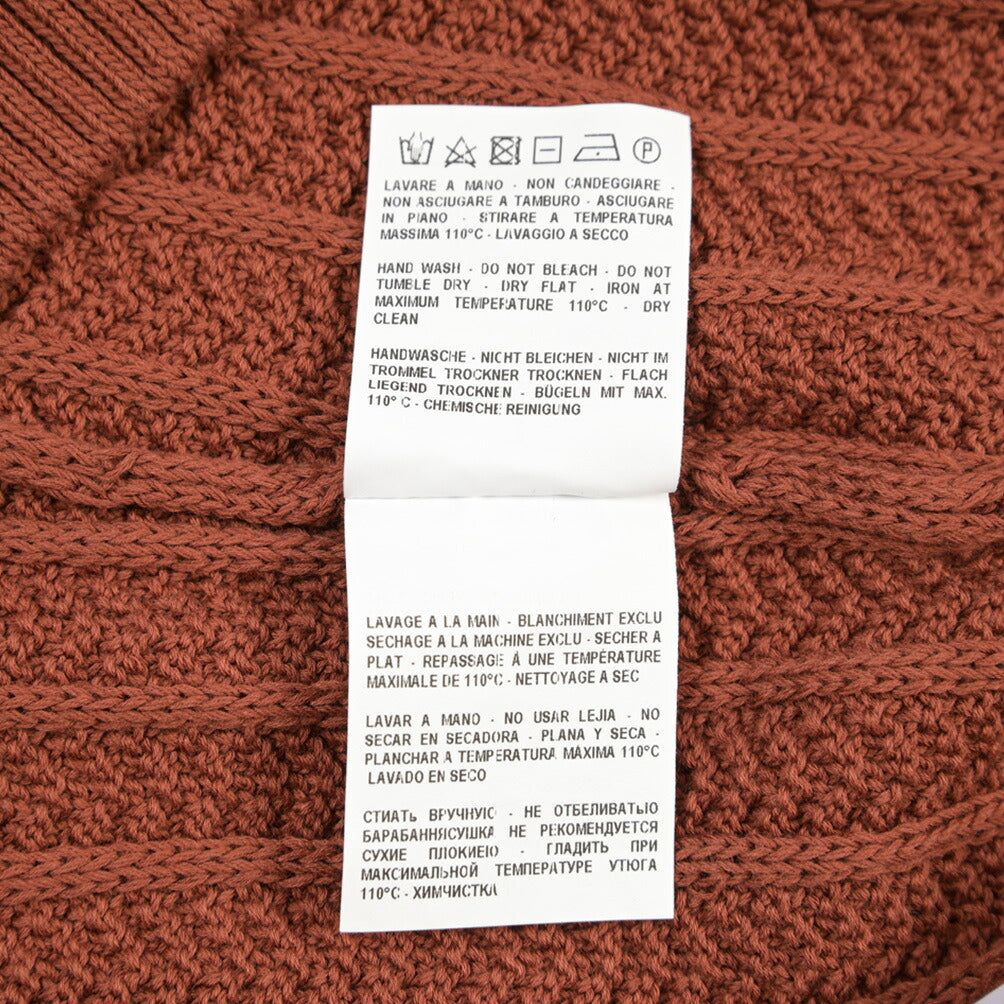 GRAN SASSO コットン100% スキッパーカラー半袖ニットポロシャツ