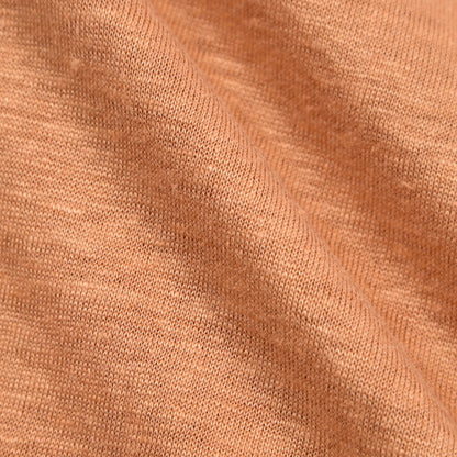 GRAN SASSO “LINO” リネン100% スキッパーカラー半袖ニットポロシャツ