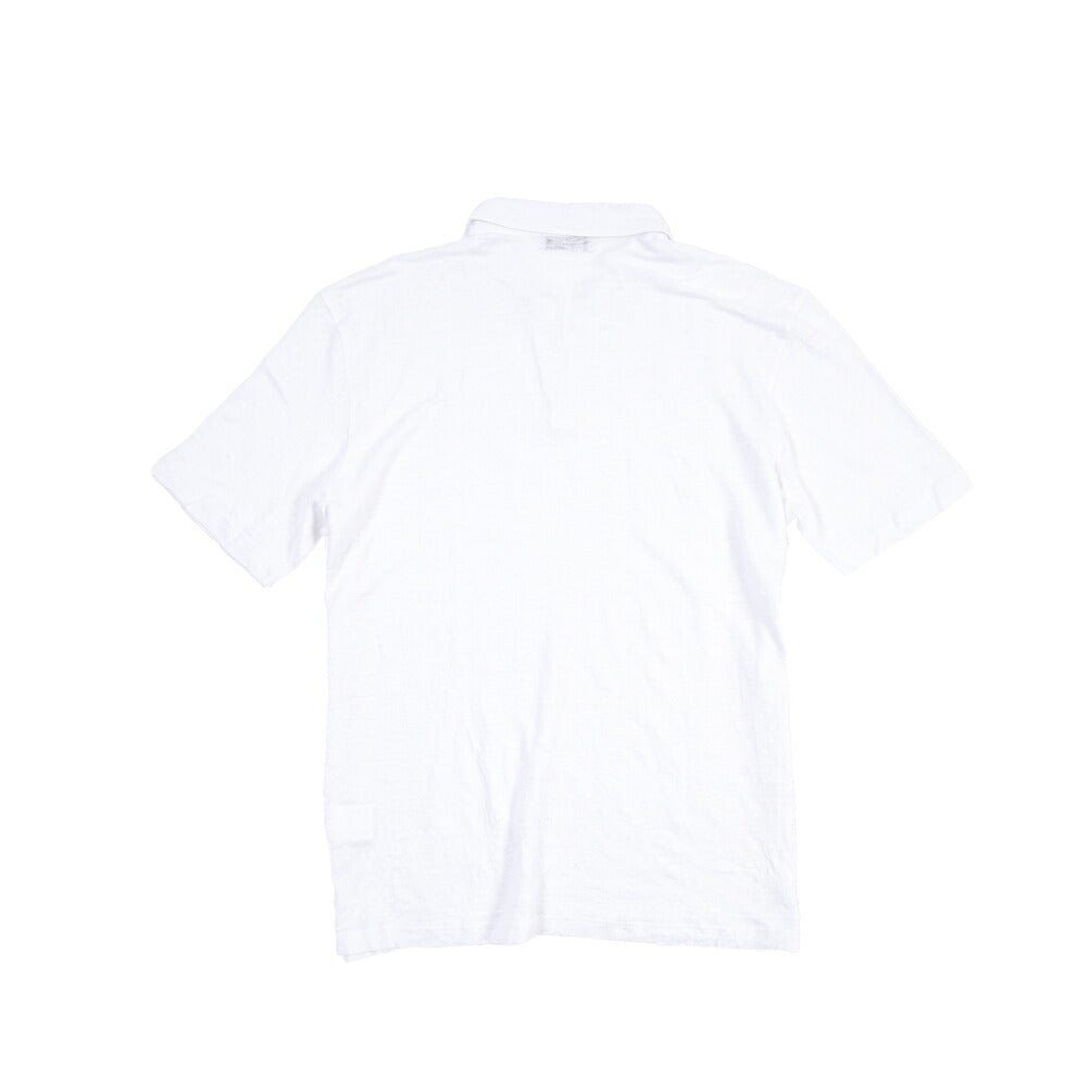 GRAN SASSO リネン100% スキッパーカラー半袖ニットポロシャツ