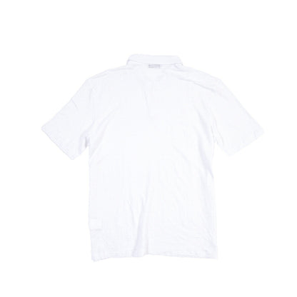 GRAN SASSO リネン100% スキッパーカラー半袖ニットポロシャツ
