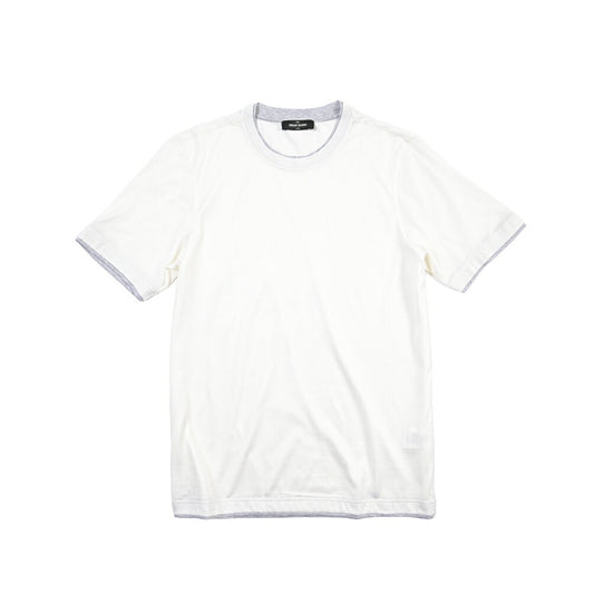 GRAN SASSO コットン100% クルーネック半袖Tシャツ