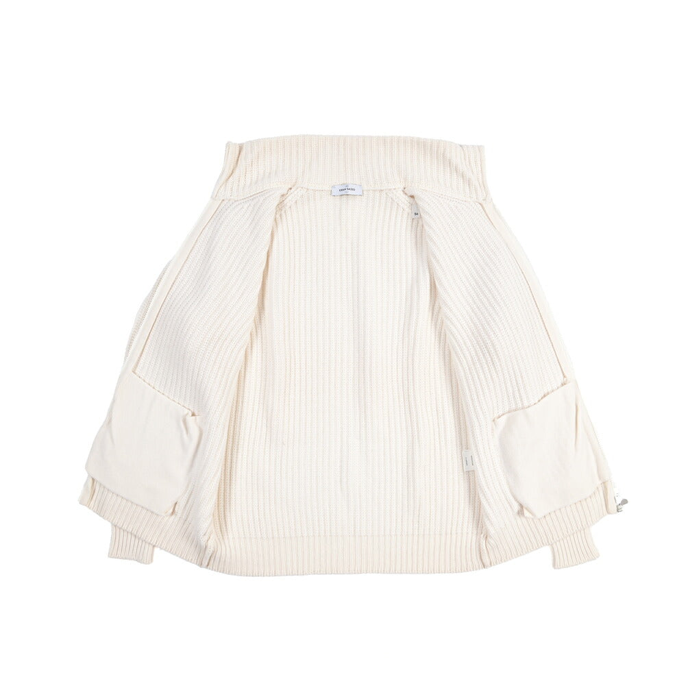 GRAN SASSO カシミヤ100% スタンドカラージップアップローゲージニットセーター