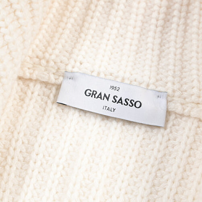 GRAN SASSO カシミヤ100% スタンドカラージップアップローゲージニットセーター