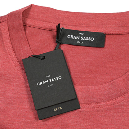 GRAN SASSO シルク100% クルーネック半袖Tシャツ
