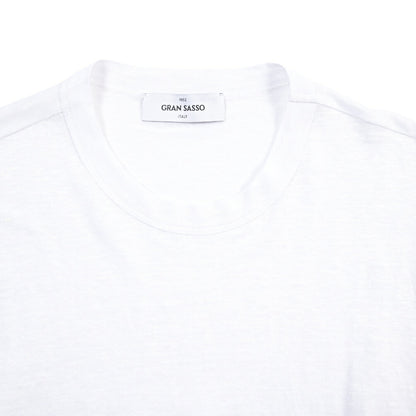 GRAN SASSO リネン100% クルーネック長袖Tシャツ