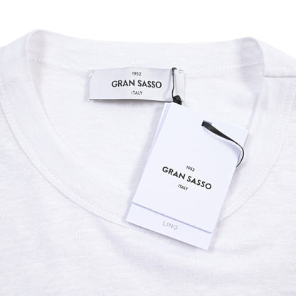 GRAN SASSO リネン100% クルーネック長袖Tシャツ