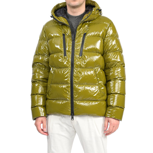 SALE｜HERNO 撥水ナイロン100% フード付きシャイニーダウンジャケット