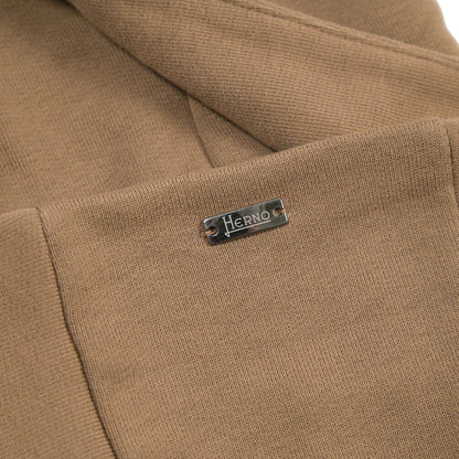 HERNO コットン100% ロゴ刺繍プルオーバーパーカー