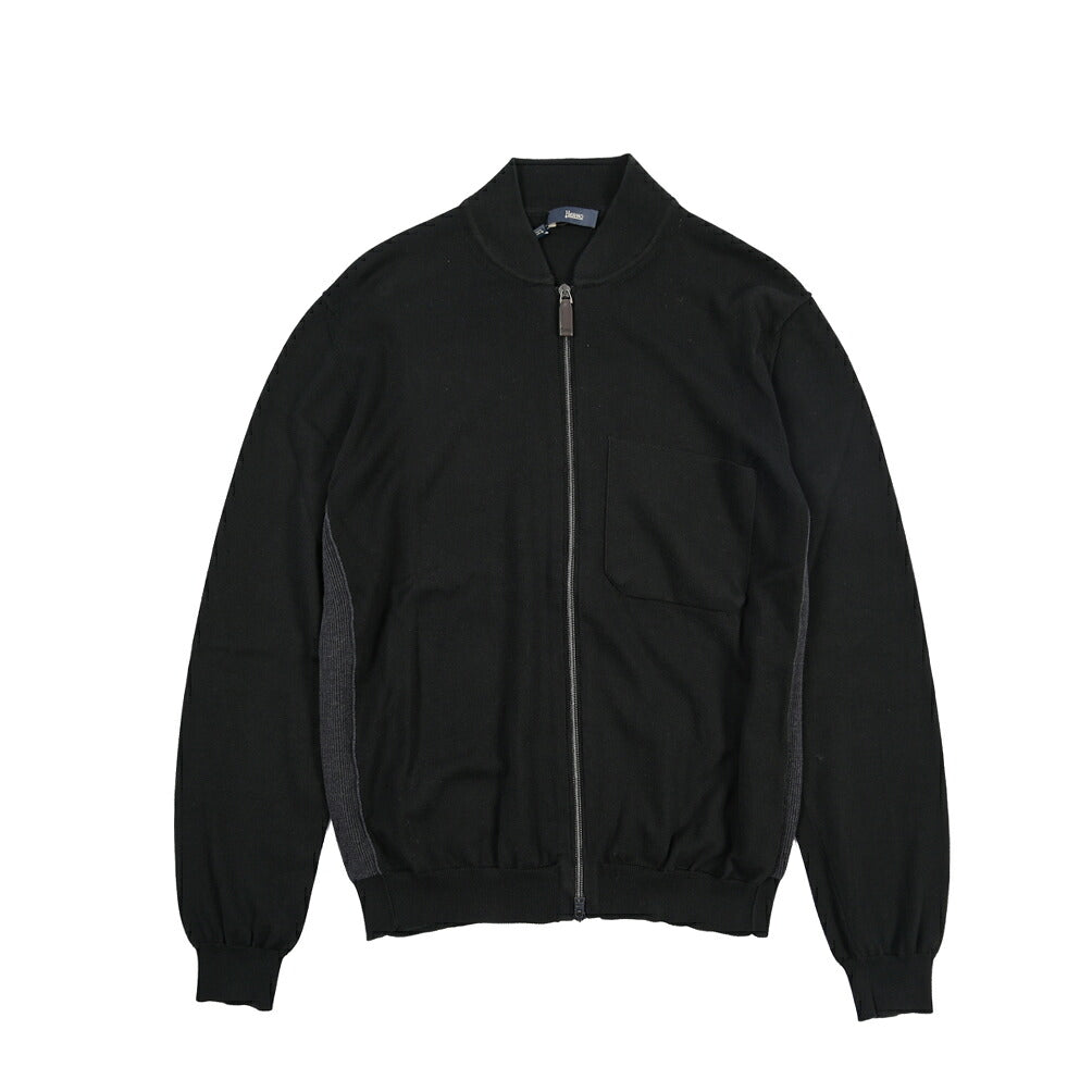 HERNO コットン100% ニットボンバージャケット