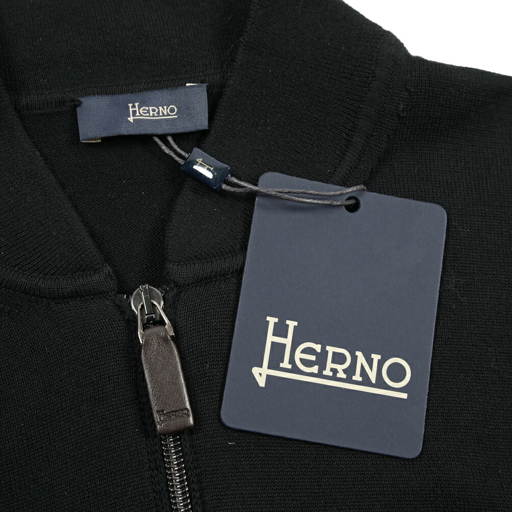 HERNO コットン100% ニットボンバージャケット