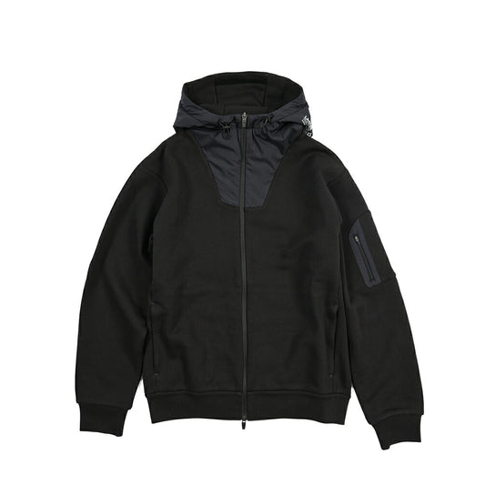 HERNO “Laminar” 異素材コンビ フード付きジップアップブルゾン