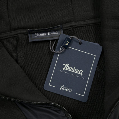 HERNO “Laminar” 異素材コンビ フード付きジップアップブルゾン