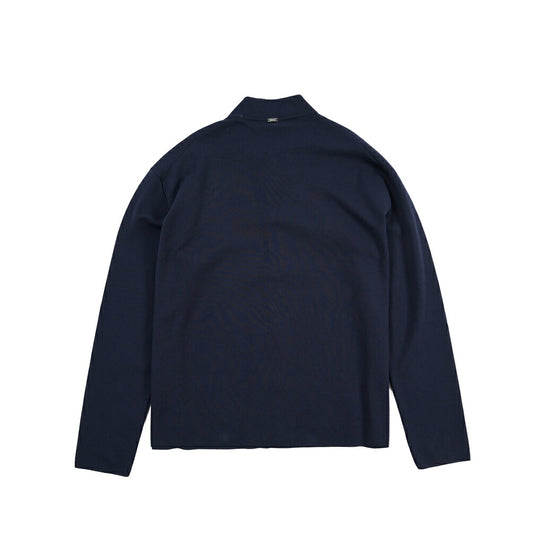 HERNO ポリエステル混コットン ハイゲージニットシャツジャケット