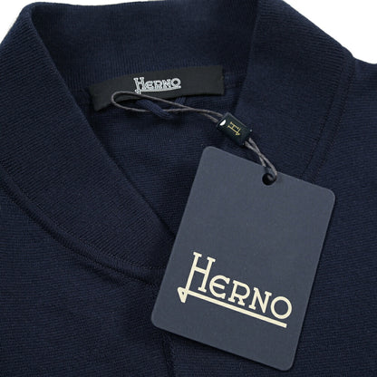 HERNO ポリエステル混コットン ハイゲージニットシャツジャケット