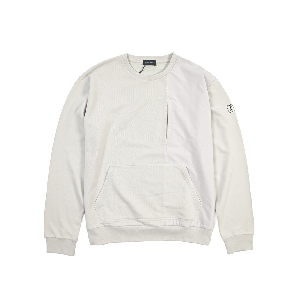 HERNO “Laminar” 異素材コンビ クルーネックスウェットシャツ