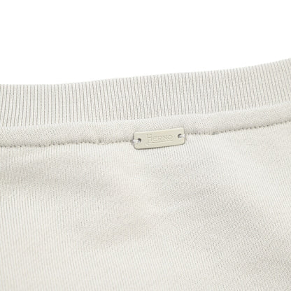 HERNO “Laminar” 異素材コンビ クルーネックスウェットシャツ