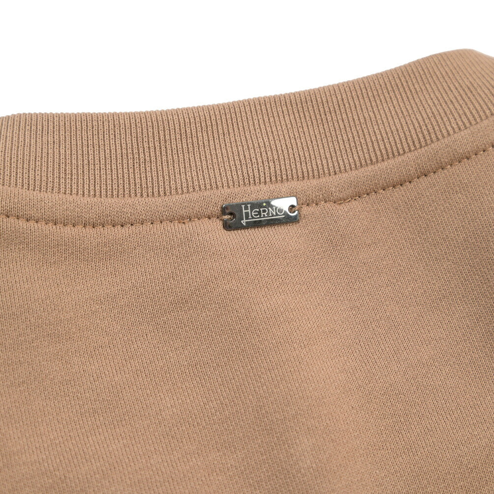 HERNO コットン100% ロゴ刺繍クルーネックスウェットシャツ