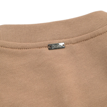HERNO コットン100% ロゴ刺繍クルーネックスウェットシャツ