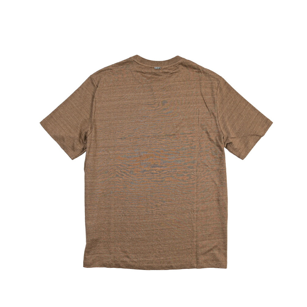HERNO コットン混リネン 半袖ニットTシャツ