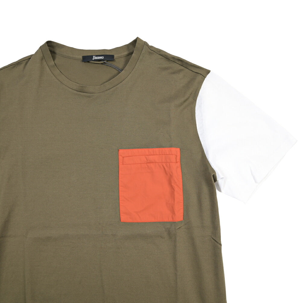 HERNO コットン100% クルーネックTシャツ