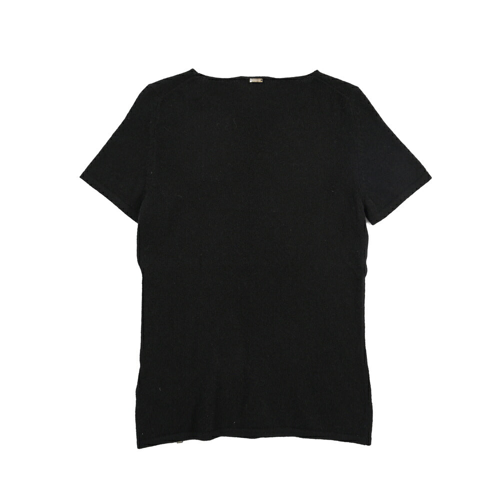 HERNO カシミヤ100% 半袖ニットボートネックTシャツ / レディース