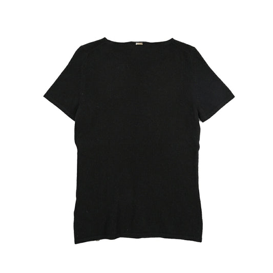 HERNO カシミヤ100% 半袖ニットボートネックTシャツ / レディース