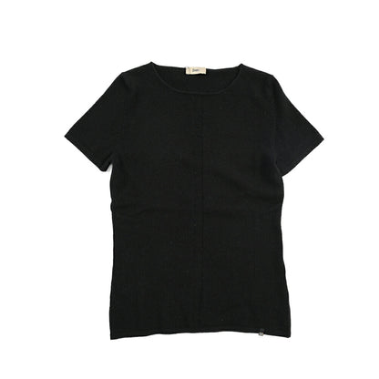 HERNO カシミヤ100% 半袖ニットボートネックTシャツ / レディース