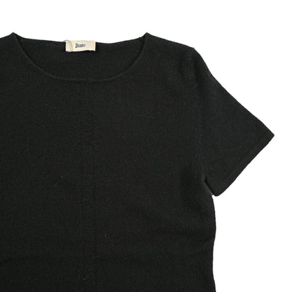 HERNO カシミヤ100% 半袖ニットボートネックTシャツ / レディース