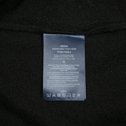 HERNO カシミヤ100% 半袖ニットボートネックTシャツ / レディース