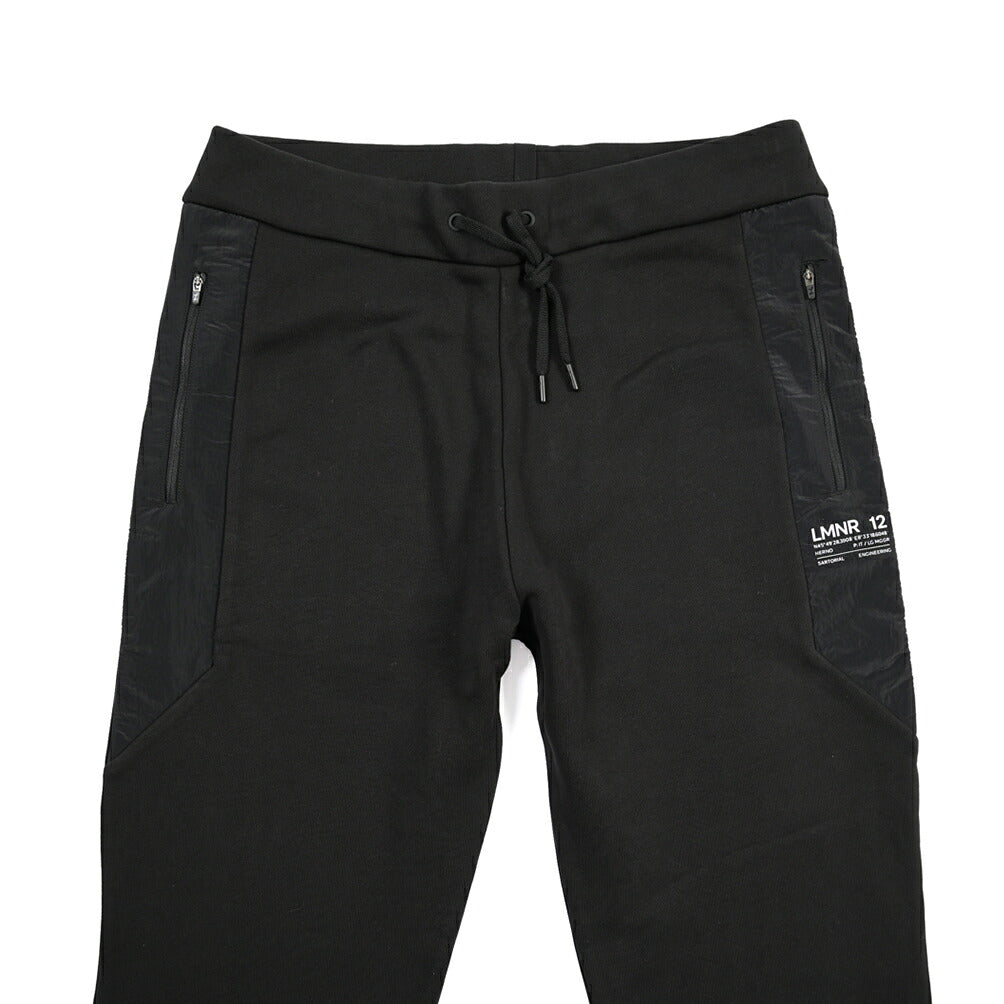 HERNO “Laminar” コットン100% 異素材コンビイージーパンツ