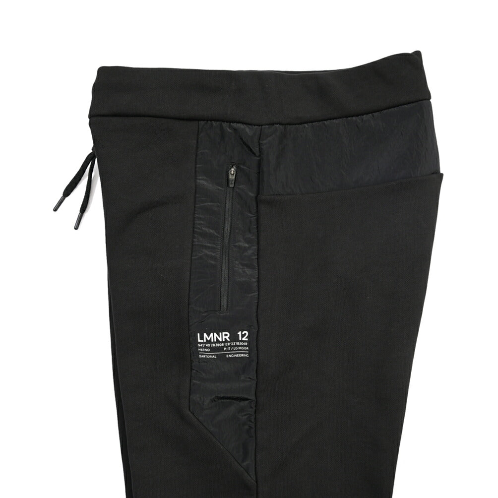 HERNO “Laminar” コットン100% 異素材コンビイージーパンツ