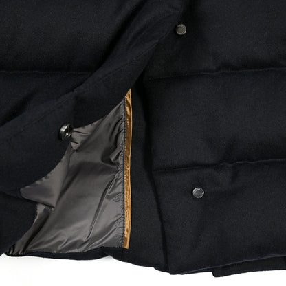 MOORER “ALFIERI-FUR-IL” カシミヤ100% ファー付きスタンドカラーダウンコート