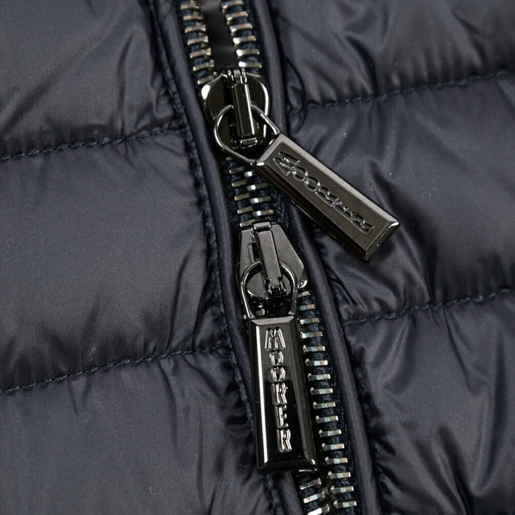 MOORER “ALFIERI-FUR-IL” カシミヤ100% ファー付きスタンドカラーダウンコート