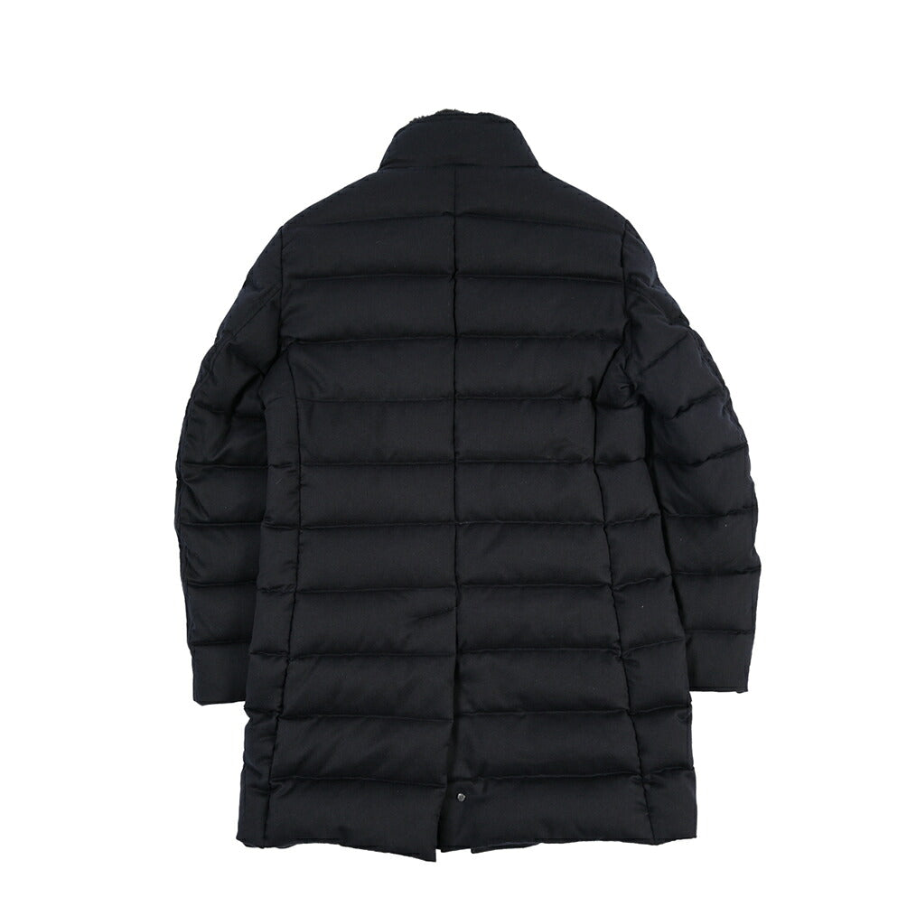 MOORER “ALFIERI-FUR-IL” カシミヤ100% ファー付きスタンドカラーダウンコート