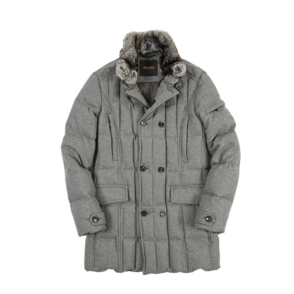 MOORER “MORRIS-CCL” カシミヤ ファー付きスタンドカラーダウンコート