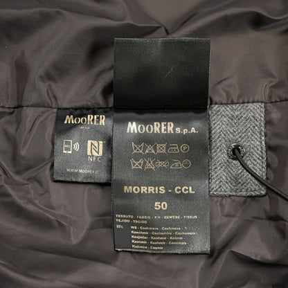 MOORER “MORRIS-CCL” カシミヤ ファー付きスタンドカラーダウンコート