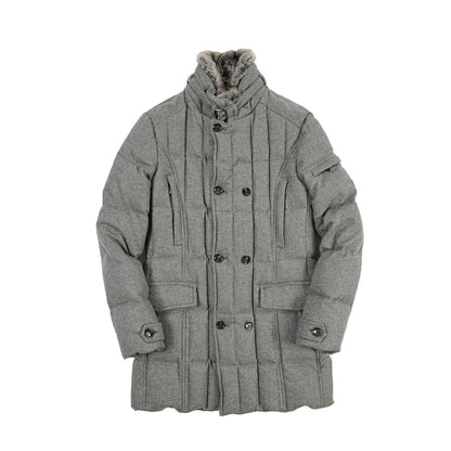 MOORER “MORRIS-CCL” カシミヤ ファー付きスタンドカラーダウンコート