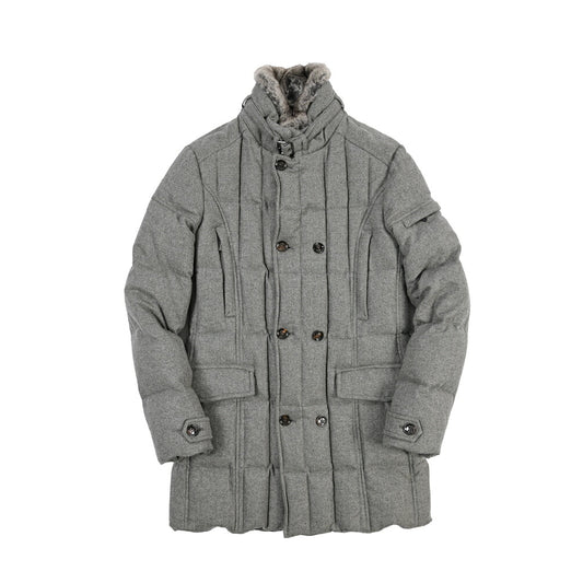 MOORER “MORRIS-CCL” カシミヤ ファー付きスタンドカラーダウンコート