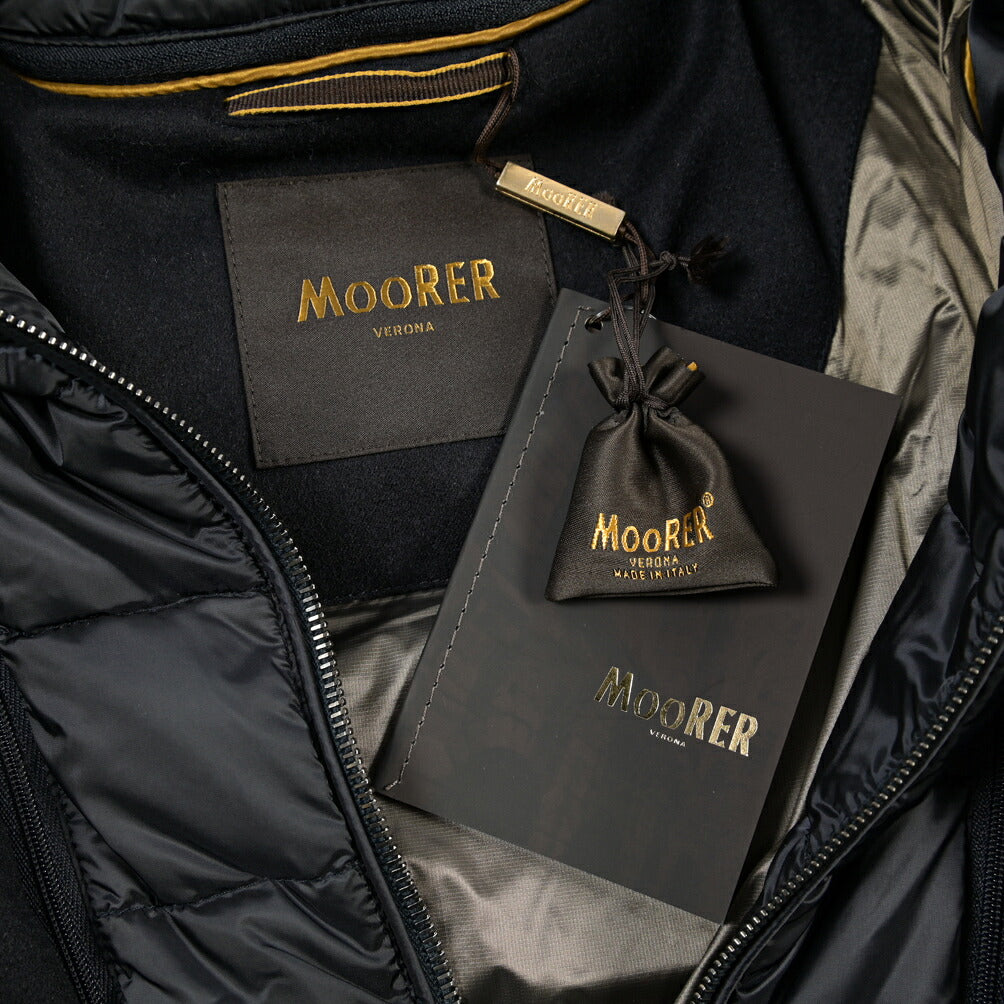 MOORER “GRIMA-IL” カシミヤ100% スタンドカラーダウンコート