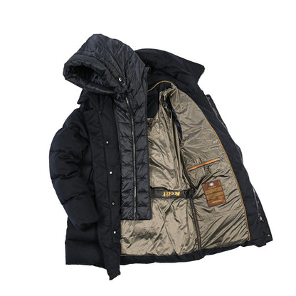 MOORER “GRIMA-IL” カシミヤ100% スタンドカラーダウンコート