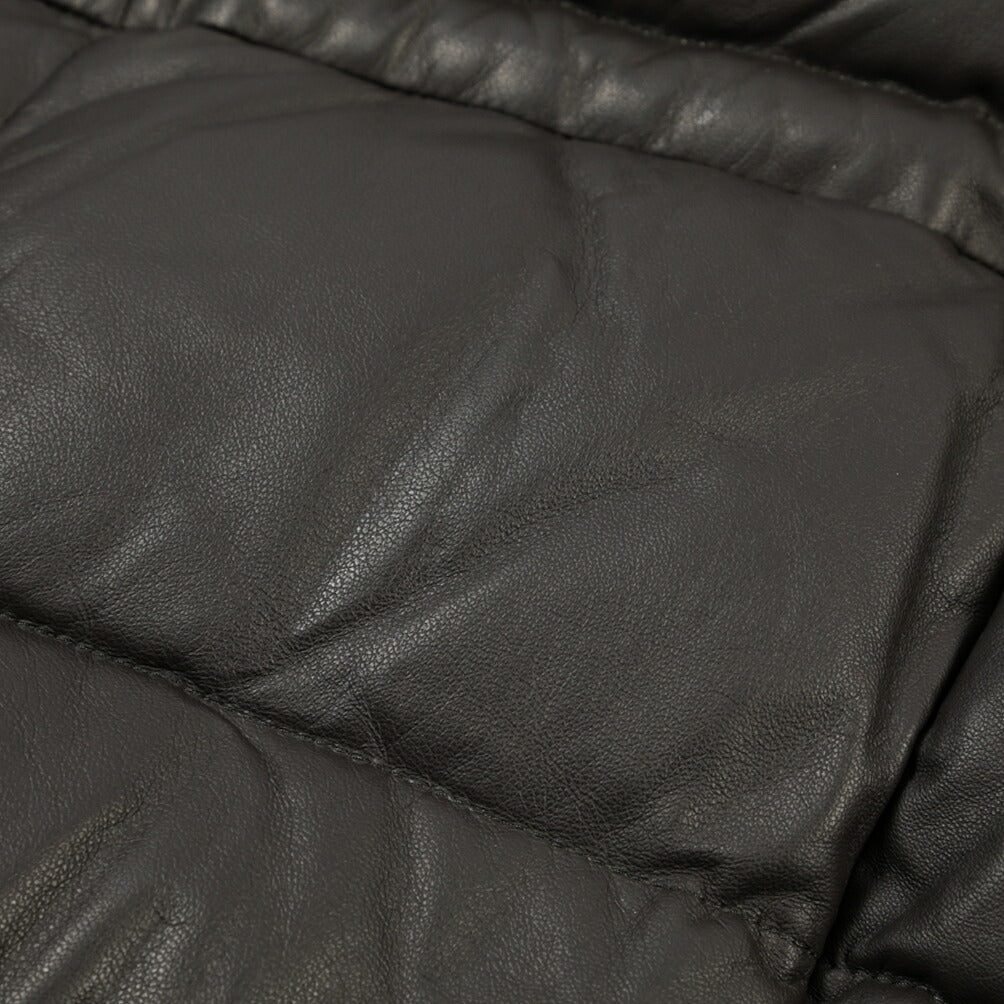 MOORER “PHILIP-PE” シープスキン100% ファーフード付きスタンドカラーダウンコート