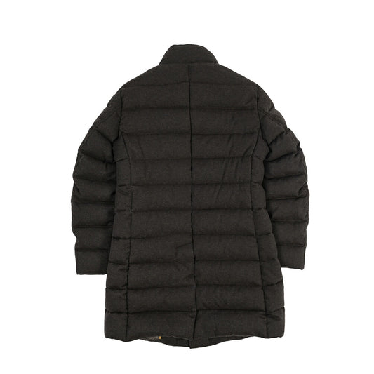 MOORER “ALFIERI-FUR-IL” カシミヤ100% ファー付きスタンドカラーダウンコート