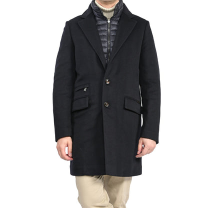 MOORER “HARRIS-TI” カシミヤ100% 着脱可能ライナー付き3Bシングルダウンチェスターコート