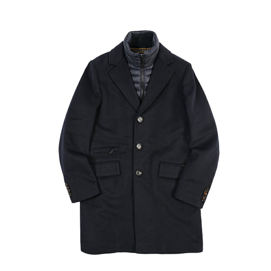 MOORER “HARRIS-TI” カシミヤ100% 着脱可能ライナー付き3Bシングルダウンチェスターコート