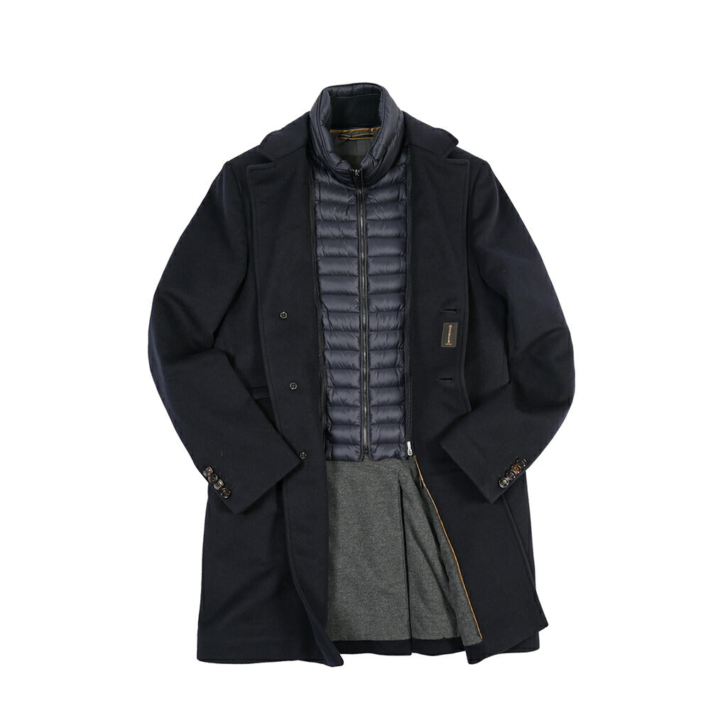 MOORER “HARRIS-TI” カシミヤ100% 着脱可能ライナー付き3Bシングルダウンチェスターコート