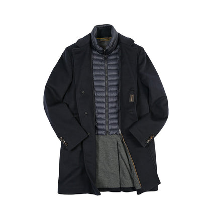 MOORER “HARRIS-TI” カシミヤ100% 着脱可能ライナー付き3Bシングルダウンチェスターコート