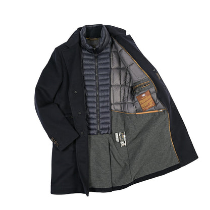 MOORER “HARRIS-TI” カシミヤ100% 着脱可能ライナー付き3Bシングルダウンチェスターコート