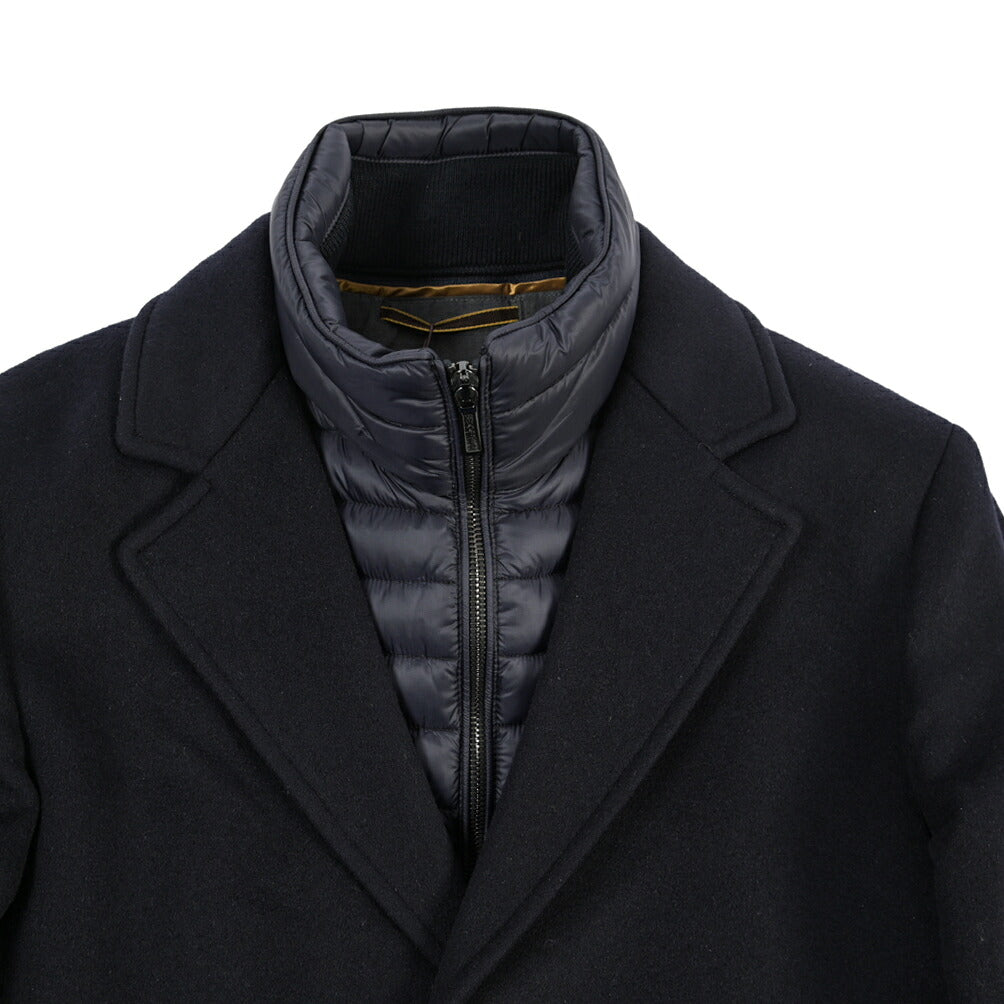 MOORER “HARRIS-TI” カシミヤ100% 着脱可能ライナー付き3Bシングルダウンチェスターコート