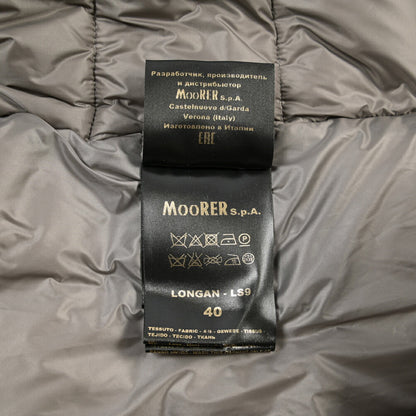 MOORER “LONGAN-LS9” ウール90% ファー付きスタンドカラーダウンコート / レディース